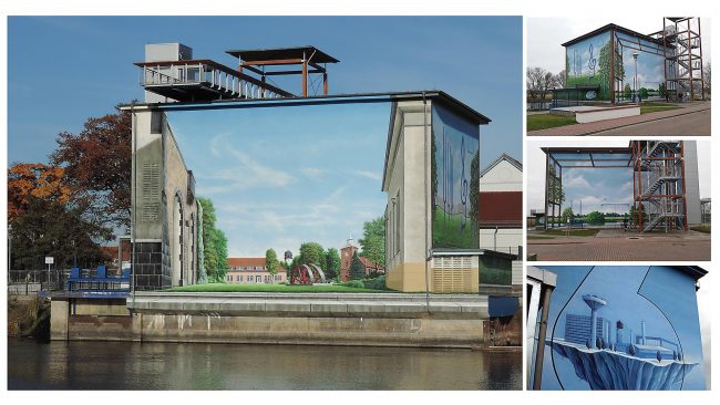 Wandmalerei – Verwandlung trister Bauwerke in Hingucker für die Bundesgartenschau in Premnitz 2